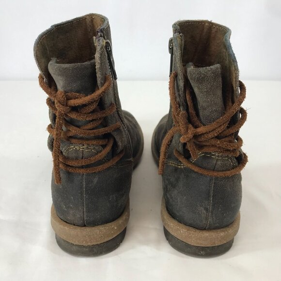 BORN ~ WOMENS 7/38 ~ BROWN TAN SUDE SIDE ZIP BOOT BOOTIE - Picture 6 of 8